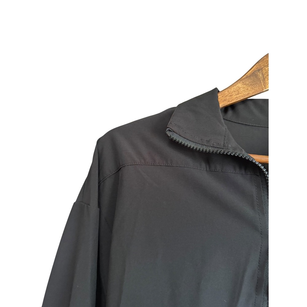 In Good State Windbreaker Jacket Womens Small Black Excellent Cropped Full Zip - Picture 6 of 8